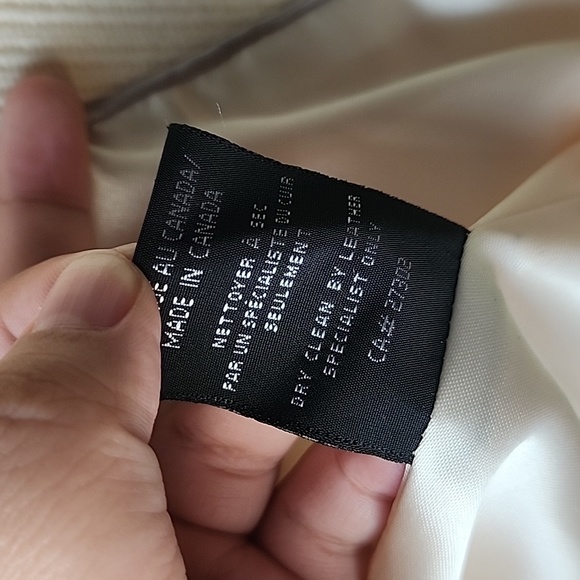 Mackage Wool Blend Real Leather Trim Stunning Trench Style Belted Coat - Picture 12 of 14